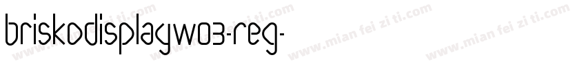 BriskoDisplayW03-Reg字体转换