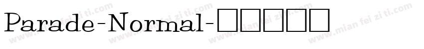 Parade-Normal字体转换