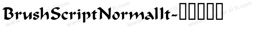 BrushScriptNormalIt字体转换