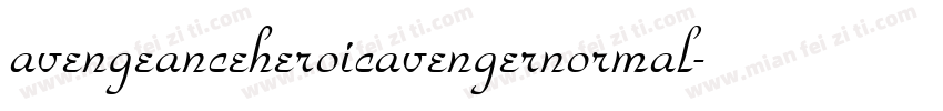 avengeanceheroicavengernormal字体转换