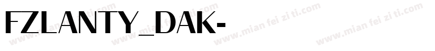 FZLANTY_DAK字体转换