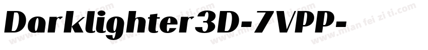 Darklighter3D-7VPP字体转换