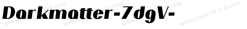 Darkmatter-7dgV字体转换