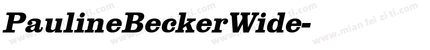 PaulineBeckerWide字体转换