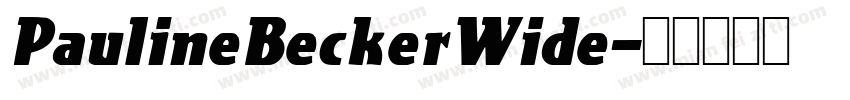 PaulineBeckerWide字体转换
