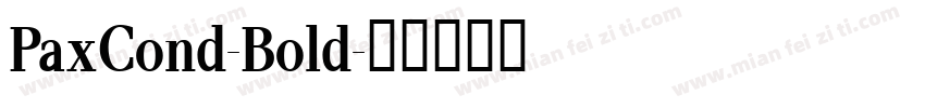 PaxCond-Bold字体转换