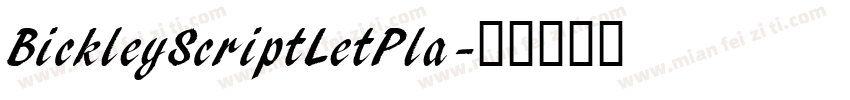 BickleyScriptLetPla字体转换