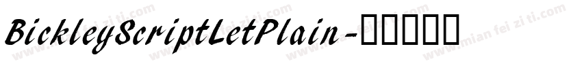 BickleyScriptLetPlain字体转换