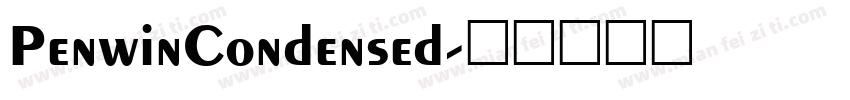 PenwinCondensed字体转换