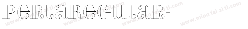 PerlaRegular字体转换