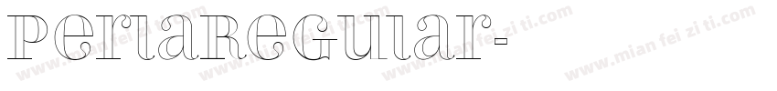 PerlaRegular字体转换
