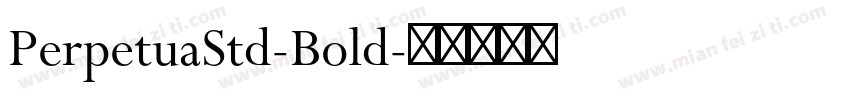 PerpetuaStd-Bold字体转换