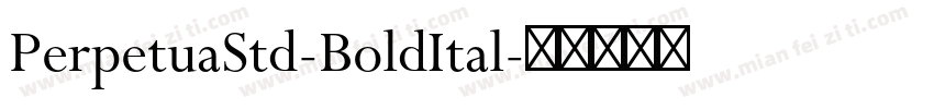PerpetuaStd-BoldItal字体转换