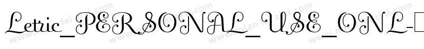 Letric_PERSONAL_USE_ONL字体转换