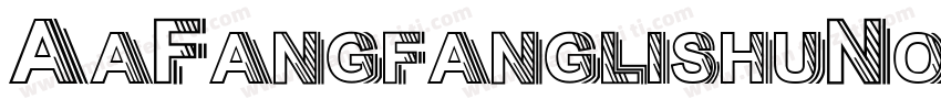 AaFangfanglishuNon字体转换