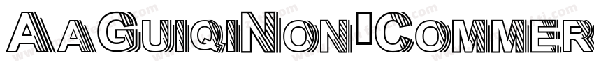 AaGuiqiNon-Commercia字体转换