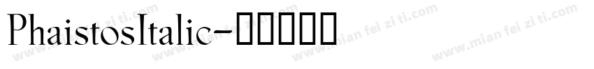 PhaistosItalic字体转换