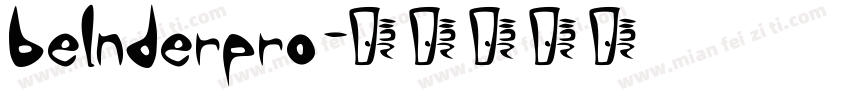 belnderpro字体转换