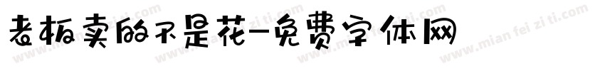 老板卖的不是花字体转换
