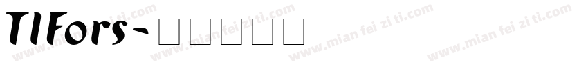 TIFors字体转换