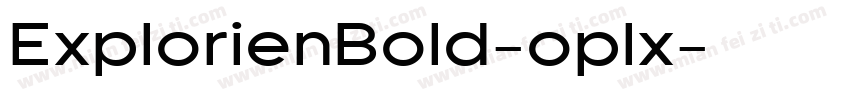 ExplorienBold-oplx字体转换
