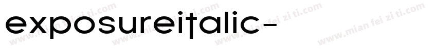 exposureitalic字体转换