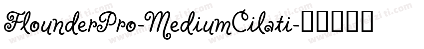 FlounderPro-MediumCilati字体转换