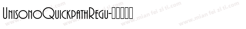 UnisonoQuickpathRegu字体转换