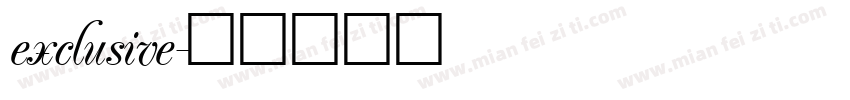 exclusive字体转换