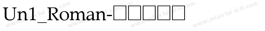 Un1_Roman字体转换
