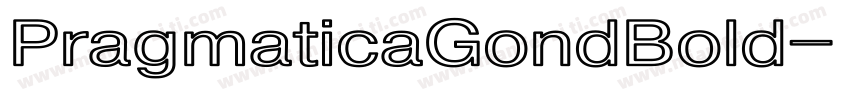 PragmaticaGondBold字体转换