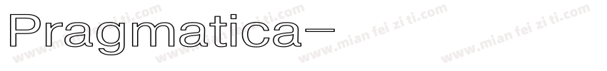 Pragmatica字体转换