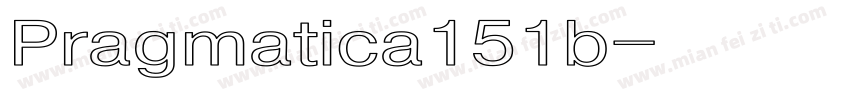 Pragmatica151b字体转换