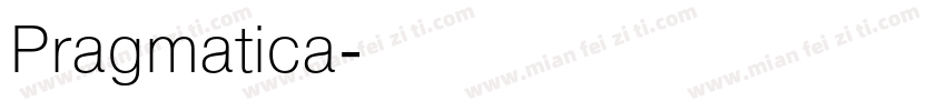 Pragmatica字体转换