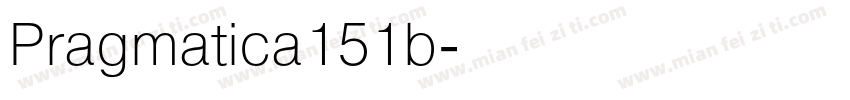 Pragmatica151b字体转换