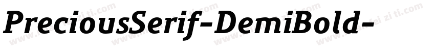 PreciousSerif-DemiBold字体转换