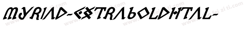 Myriad-ExtraBoldItal字体转换