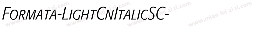 Formata-LightCnItalicSC字体转换