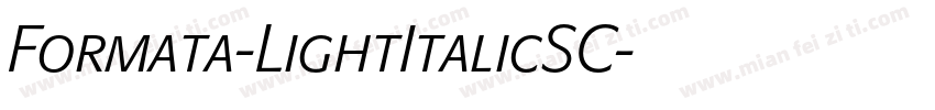 Formata-LightItalicSC字体转换