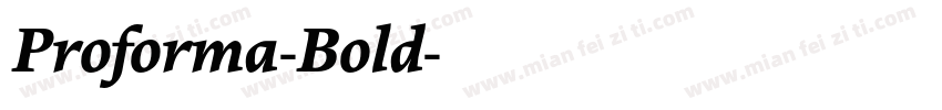 Proforma-Bold字体转换