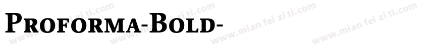 Proforma-Bold字体转换