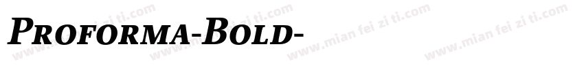 Proforma-Bold字体转换