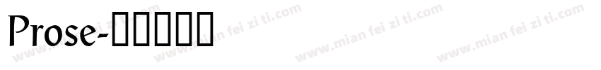 Prose字体转换