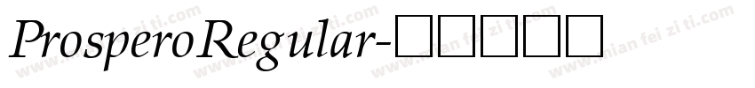 ProsperoRegular字体转换