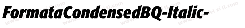 FormataCondensedBQ-Italic字体转换