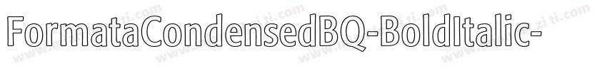 FormataCondensedBQ-BoldItalic字体转换