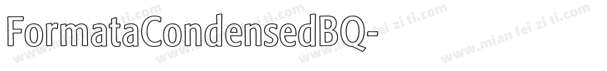 FormataCondensedBQ字体转换
