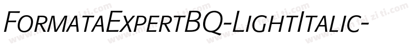 FormataExpertBQ-LightItalic字体转换