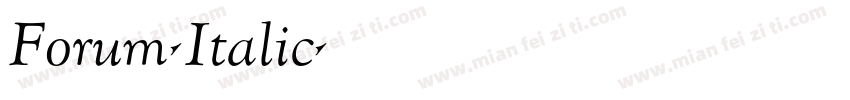 Forum-Italic字体转换