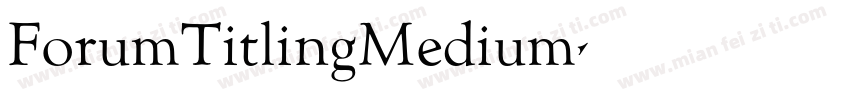 ForumTitlingMedium字体转换